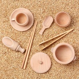 Children’s Sensory Montessori Wooden Cutlery Set